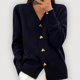 Helena | Heart Button Knit Cardigan