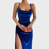 Amelia | Velvet Dress with Slit