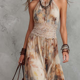 Isabella | Lace Trim Maxi Dress