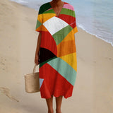 Rachel | Colourful Patchwork Dress