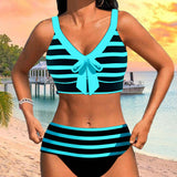 Isla | High Waist Striped Bikini