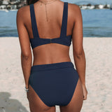 Ava | High-Waisted Solid Swimsuit
