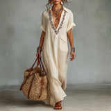Amelia | Embroidered Shirt Dress
