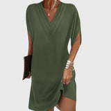 Hilary | Draped V-Neck Dress