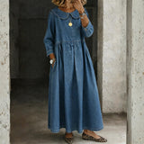 Amelia | Peter Pan Collar Denim Dress