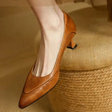 Rachel | Textured Mid-Heel Pumps