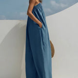Chloe | Denim Wide Leg Jumpsuit
