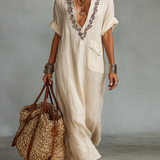 Amelia | Embroidered Shirt Dress