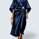 Fawn | Shimmer Satin Maxi Dress