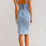 Hailey | Fitted Denim Dress