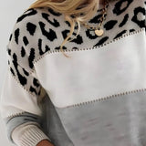 Mercy | Leopard Accent Knit Sweater