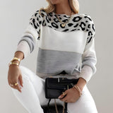 Mercy | Leopard Accent Knit Sweater
