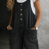 Harper | Vintage Washed Cotton Denim Overalls