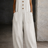 Hannah | Vintage Washed Cotton Denim Overalls