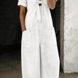 Nora | Short Sleeve V-Neck Jumpsuit