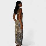 Isabella | Sparkling Silver Evening Gown