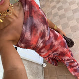 Nora | Watercolour Off-Shoulder Maxi Dress