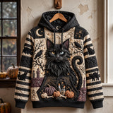 Penelope | Midnight Black Cat Hoodie