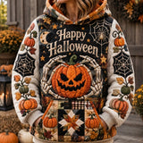 Naomi | Pumpkin Print Halloween Hoodie