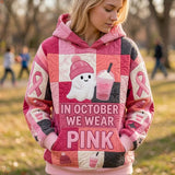 Caroline | October Pink Ribbon Ghost Hoodie