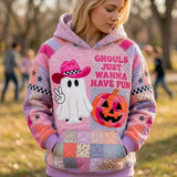 Callie | Pink Ghost Print Hoodie