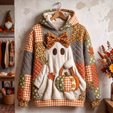 Aurora | Cozy Pumpkin Ghost Hoodie