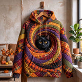 Alina | Autumn Midnight Cat Hoodie