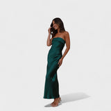 Celia | Strapless Satin Dress