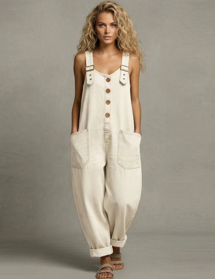 Ava | Denim Jumpsuit With Pockets