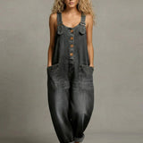 Ava | Denim Jumpsuit With Pockets