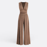 Claire | Sleeveless Wide Leg Jumpsuit