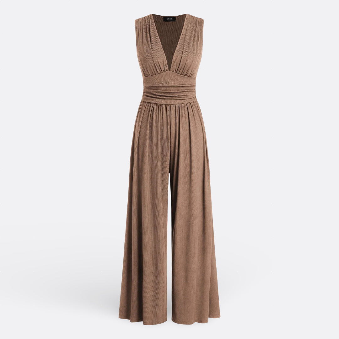 Claire | Sleeveless Wide Leg Jumpsuit