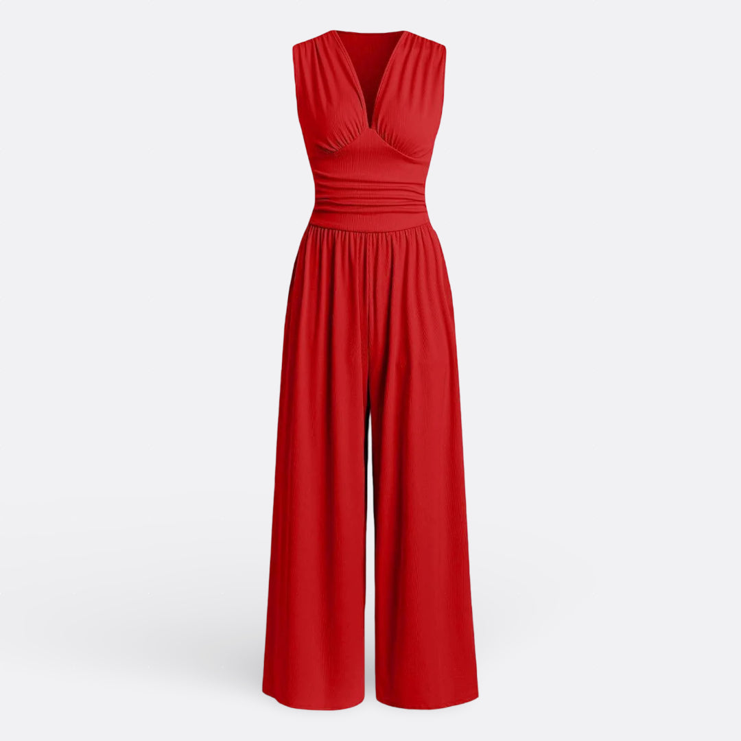 Claire | Sleeveless Wide Leg Jumpsuit
