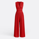 Claire | Sleeveless Wide Leg Jumpsuit