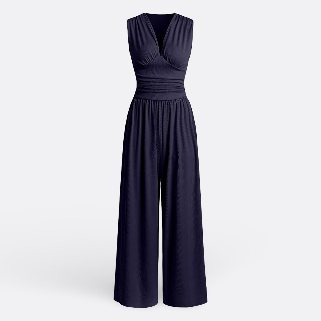 Claire | Sleeveless Wide Leg Jumpsuit