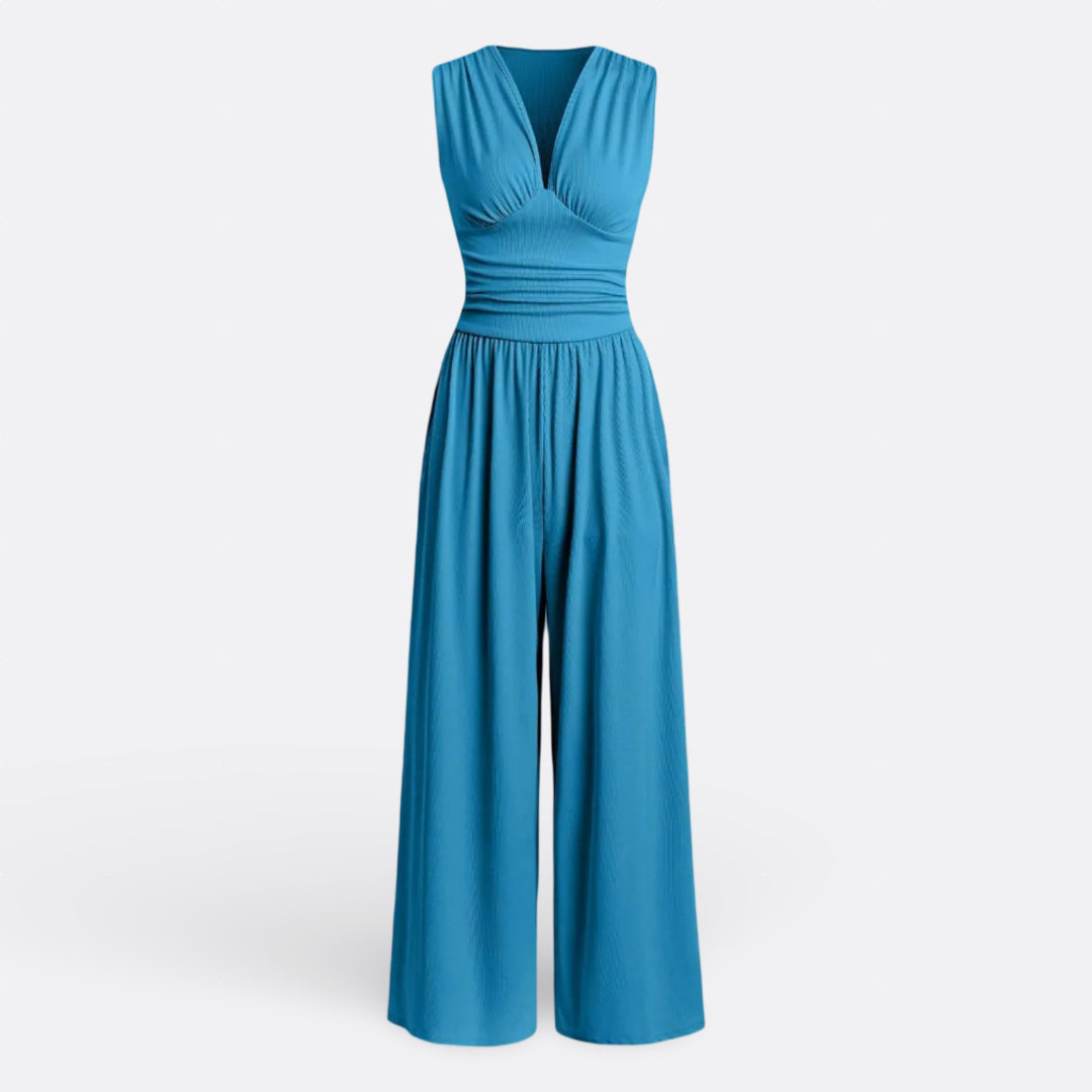 Claire | Sleeveless Wide Leg Jumpsuit