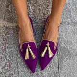 Amelia | Boho Fringe Slip-Ons