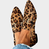 Isabella | Elegant Leopard Print Loafers