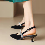 Rachel | Crystal Slingback Pumps