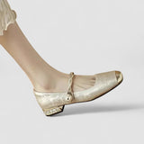 Amelia | Pearl Strap Mary Janes
