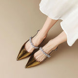 Rachel | Crystal Slingback Pumps