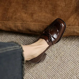 Amelia | Leather Loafer Pumps