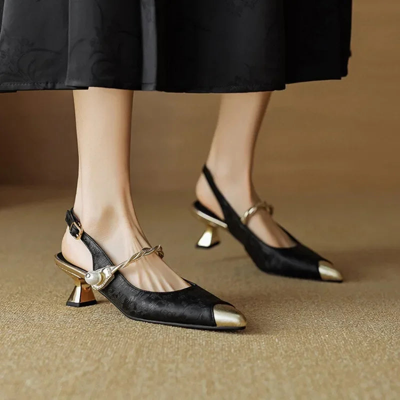 Evelyn | Floral Kitten Heel Pumps