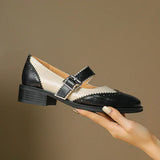 Ava | Leather Brogue Mary Janes