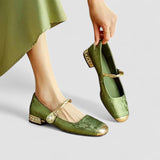 Amelia | Pearl Strap Mary Janes
