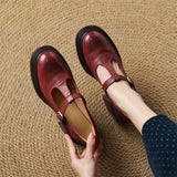 Madeline | Chunky T-Strap Pumps