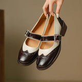Ava | Leather Brogue Mary Janes