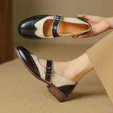 Ava | Leather Brogue Mary Janes