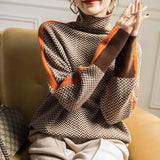 Patricia | Chevron Pattern Turtleneck