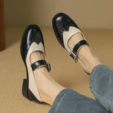Ava | Leather Brogue Mary Janes